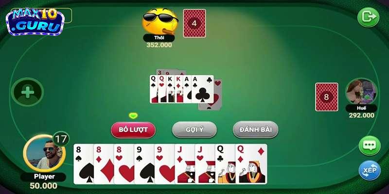 Game bài tiến lên online có các bộ nào người chơi được đánh ra?